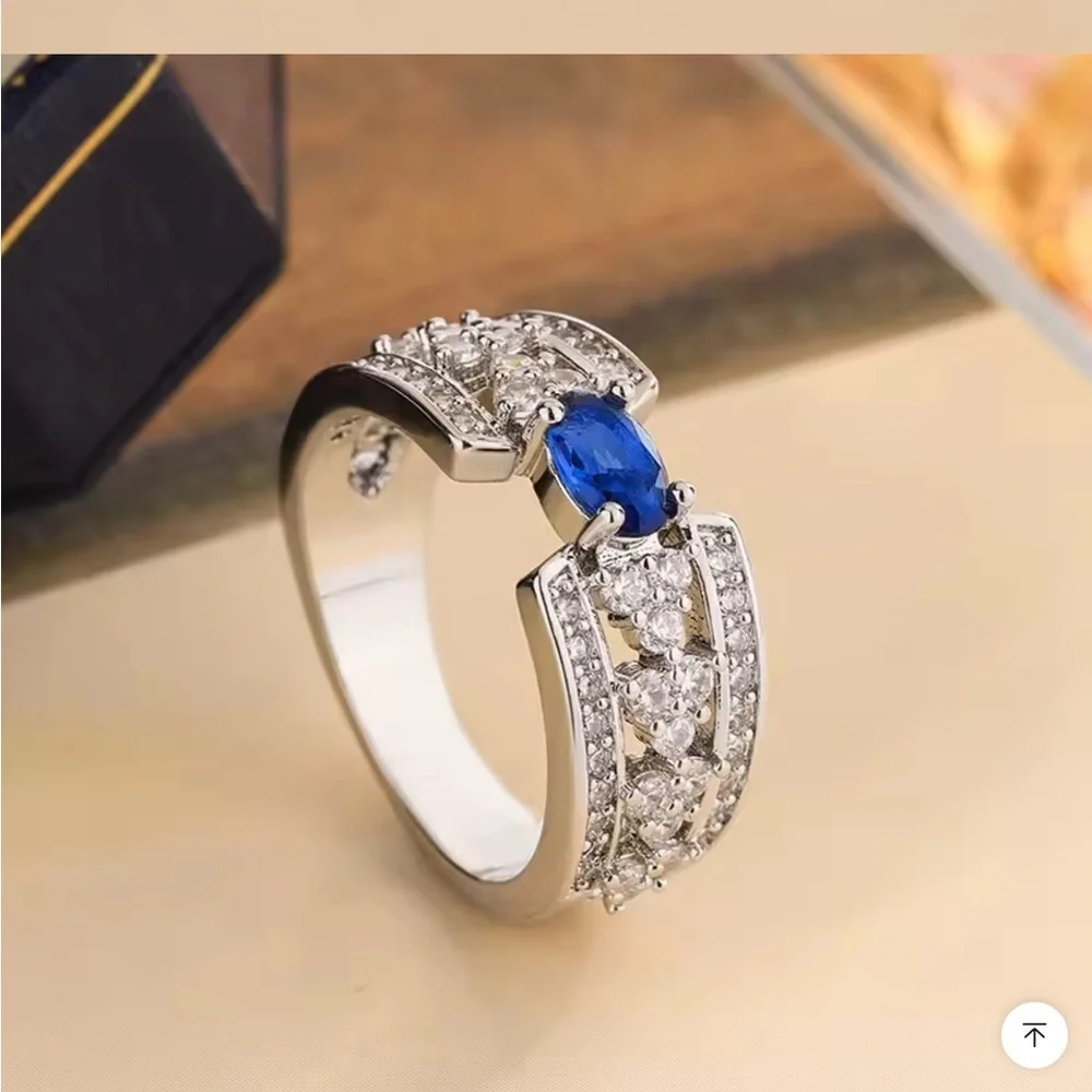 New Sapphire and Diamond Ring